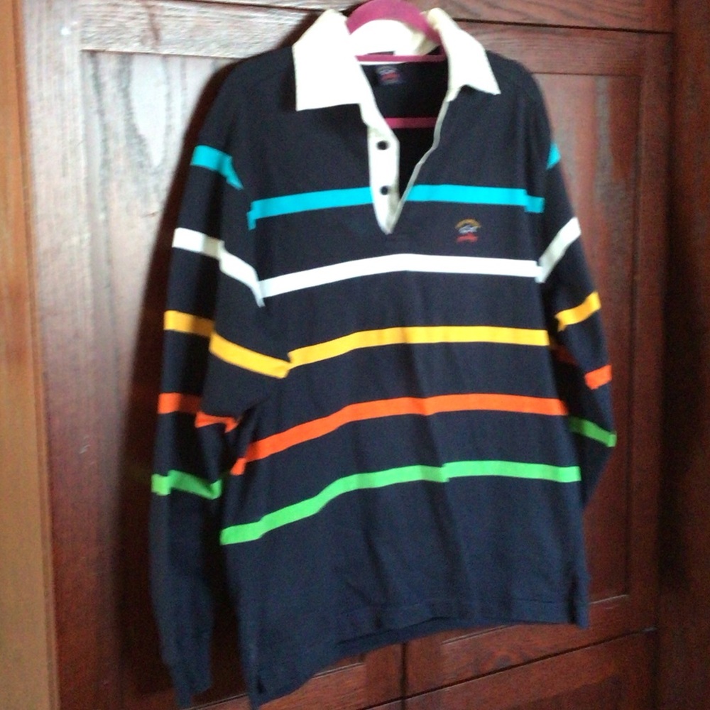 Paul & Shark Striped Polo Shirt Size L